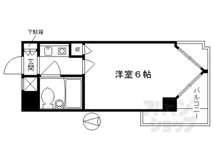 ライオンズマンション京都三条第2(1K/7階)の間取り写真