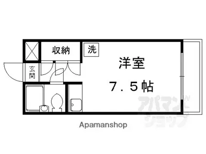 スペイシーノヴァ(ワンルーム/2階)の間取り写真
