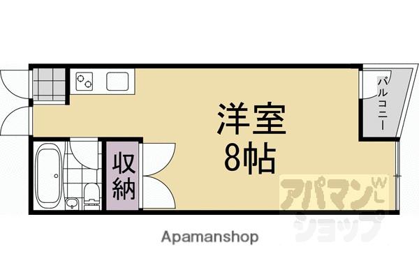 グリーンフィルI(ワンルーム/2階)の間取り写真