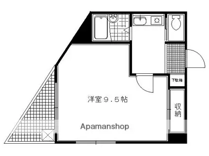 ベレーザ丸太町(1K/2階)の間取り写真