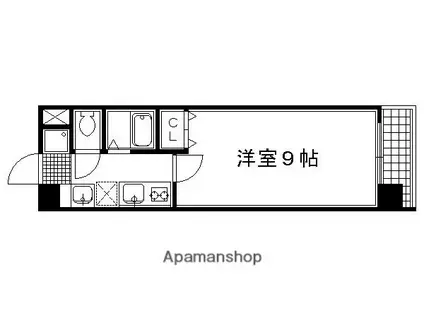 パサージュ二条城東(1K/6階)の間取り写真