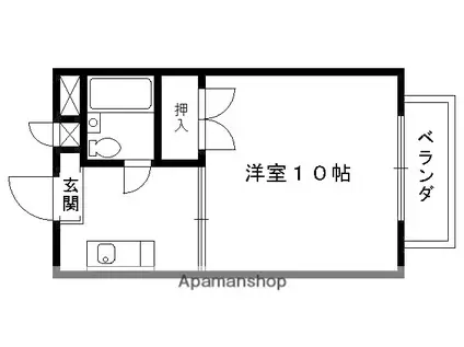 コートホーム21(1K/3階)の間取り写真
