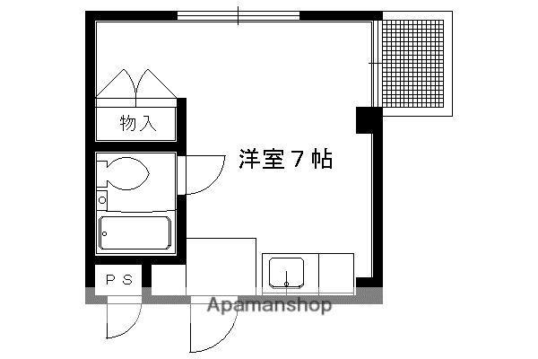 ネオハイム出町(ワンルーム/2階)の間取り写真