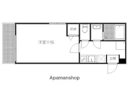 フラッティ大和(1K/3階)の間取り写真