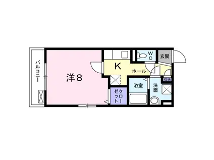 FIDEL氷室(1K/1階)の間取り写真