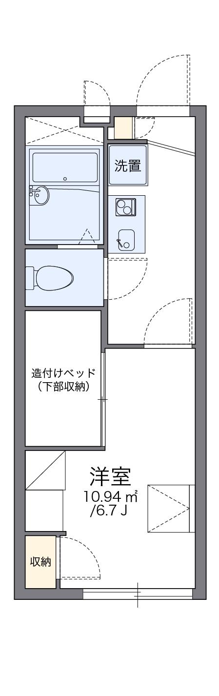 レオパレス常盤(1K/1階)の間取り写真