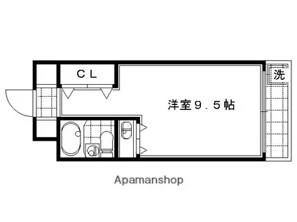 カサ・ロマ(ワンルーム/2階)の間取り写真