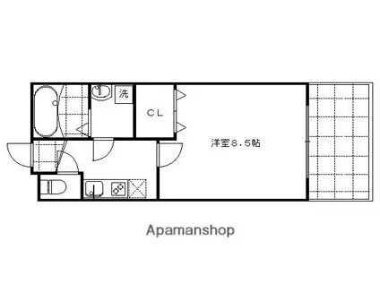アールグランツ盧山寺千本(1K/1階)の間取り写真