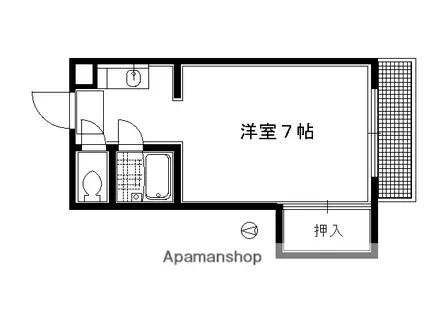 ヴィラエスポワール(1K/2階)の間取り写真