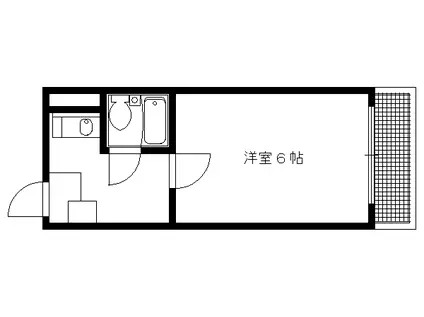 PIARE下鴨(1K/2階)の間取り写真