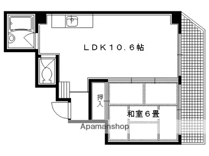 マウンテンリップ(1LDK/5階)の間取り写真