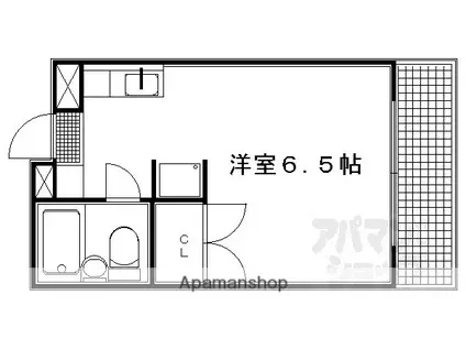 ユニオン室町(1K/3階)の間取り写真