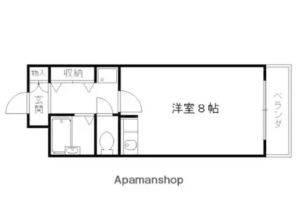 ニューポート内田(1K/2階)の間取り写真
