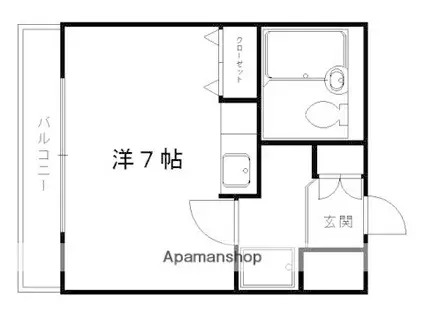 ロイヤルヒルズ鷹ヶ峯(ワンルーム/3階)の間取り写真
