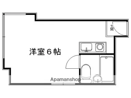セゾン衣笠(ワンルーム/2階)の間取り写真