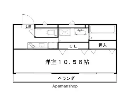紫明ドミトリー(1K/4階)の間取り写真