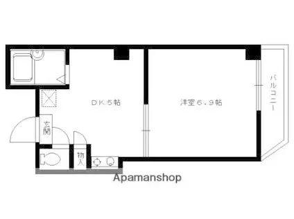 SONIX(1DK/1階)の間取り写真