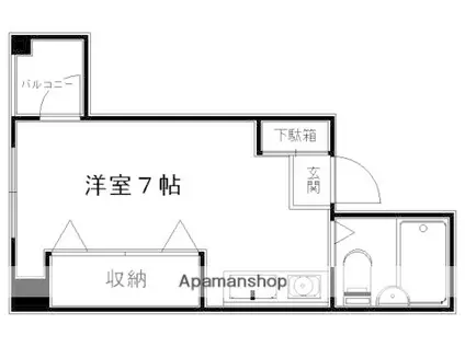 アスペースCS2(1K/3階)の間取り写真