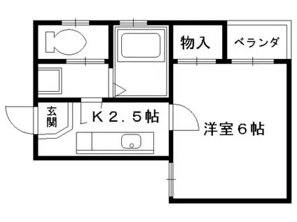 アルカス千本通(1K/4階)の間取り写真
