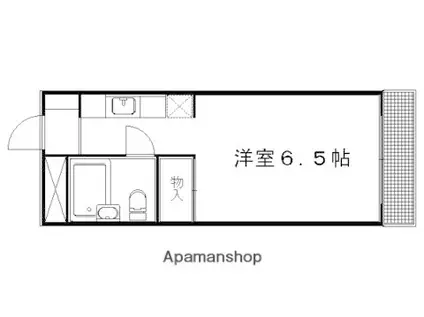 ロイヤルパレス河合(1K/3階)の間取り写真