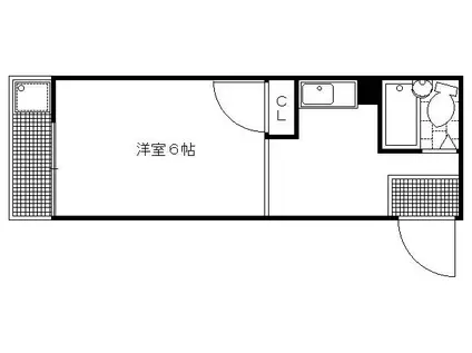 グランタック浄福寺(1K/3階)の間取り写真