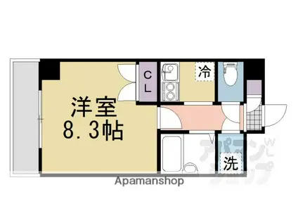 エル・セレーノ本能寺町(1K/3階)の間取り写真