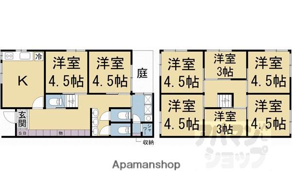 今出川シェアハウス(ワンルーム)の間取り写真