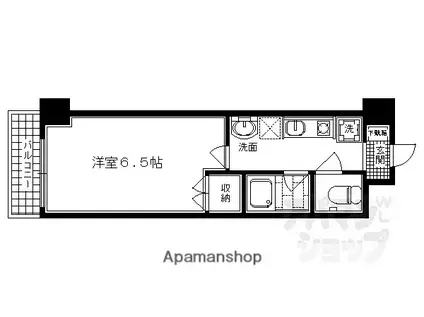 ボンネール葵(1K/2階)の間取り写真
