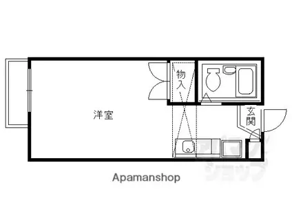 レオパレス西陣B(1K/2階)の間取り写真