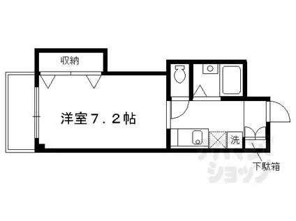 白梅ヒルズ(1K/3階)の間取り写真