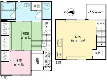 上京区橋本町テラス(2DK)の間取り写真