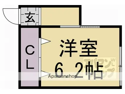 細野荘(ワンルーム/1階)の間取り写真