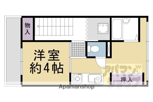 御所南COURTII(1DK/4階)の間取り写真