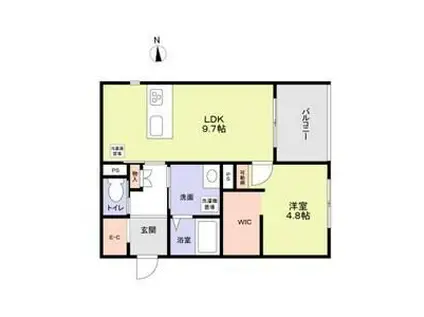 FORESTMAISON堀川御池(1LDK/2階)の間取り写真
