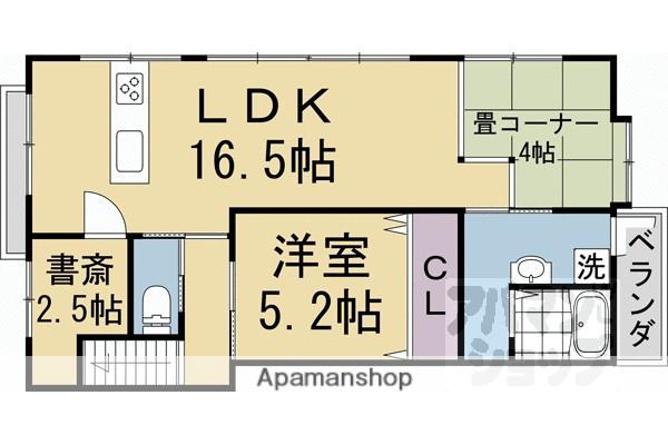 京都市烏丸線 丸太町駅(京都市営) 徒歩12分 2階建 築56年(2LDK)の間取り写真
