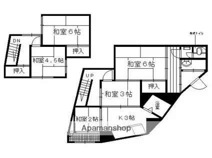 京阪電気鉄道鴨東線 出町柳駅 徒歩32分 1階建 築52年(5K)の間取り写真