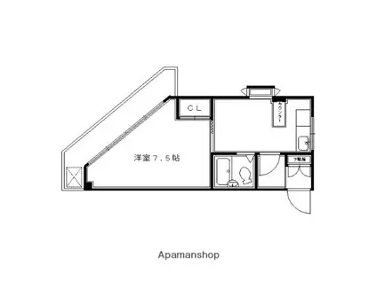加藤マンション(1DK/4階)の間取り写真
