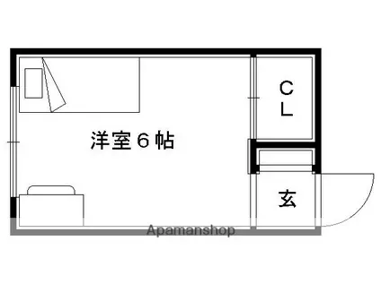 翠明アパート(ワンルーム/2階)の間取り写真