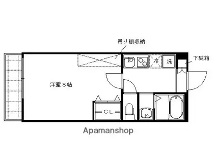 アンシエント1001(1K/2階)の間取り写真