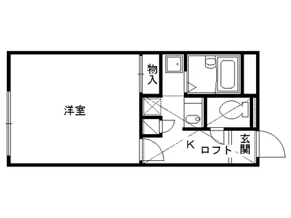 レオパレス壬生(1K/2階)の間取り写真