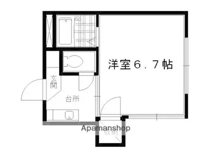 グランシャリオ(1K/1階)の間取り写真