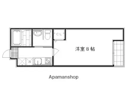 REQUIE大将軍(1K/1階)の間取り写真