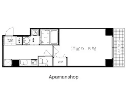 PAL西円町(1K/2階)の間取り写真