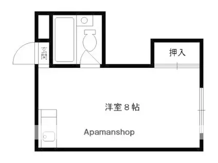 ビッグバーンズ両替町(ワンルーム/1階)の間取り写真