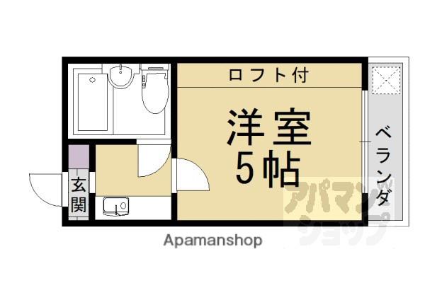 エグゼコート長岡京(1K/3階)の間取り写真