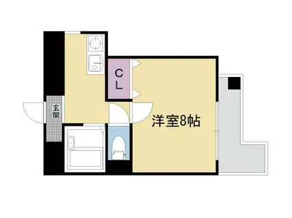 サンシーガルIII(1K/2階)の間取り写真