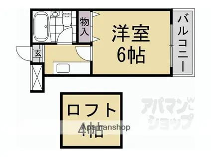 レオパレス長岡天神(1K/2階)の間取り写真