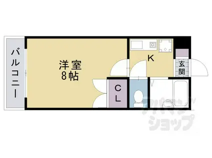 レスポワールウエダ(1K/3階)の間取り写真