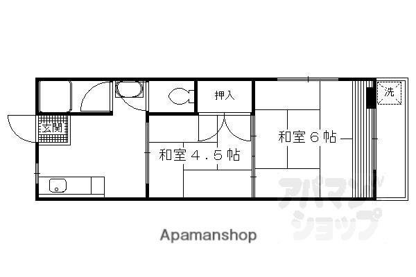 御園ハイツ(2K/2階)の間取り写真