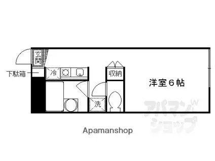 CASTELLO(1K/1階)の間取り写真